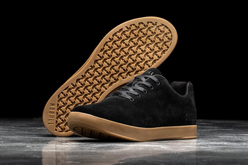 Black Nobull Dark Gum Suede Men's Trainers | CA V1379R